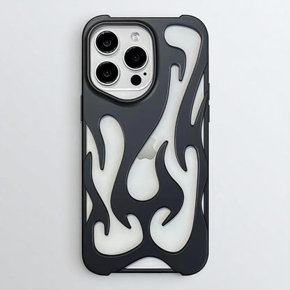 FireGrip Case mit 3D-Flammen-Design in Schwarz